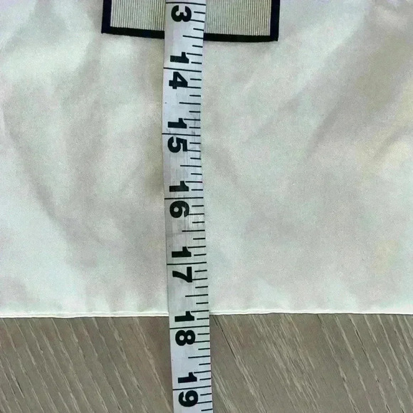 Gucci Dust Bag Off White satin Bag Black Draw Authentic storage travel - Picture 2 of 9